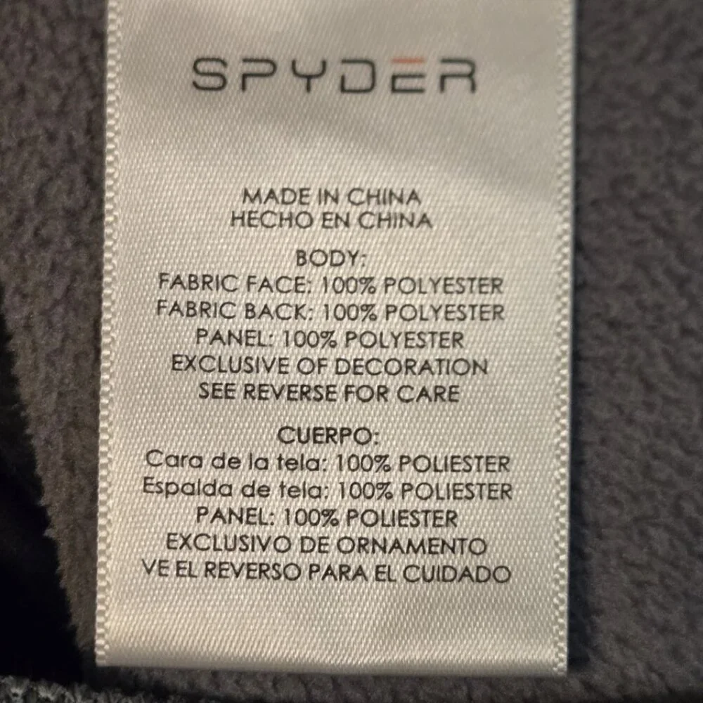 Kids SPYDER‎ Jacket Gray/Black Blue Logo Size S (7/8) EUC